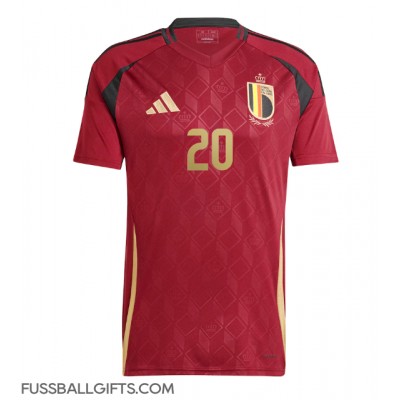 Belgien Lois Openda #20 Fußballbekleidung Heimtrikot EM 2024 Kurzarm Belgien Lois Openda #20 Fußballbekleidung Heimtrikot EM 2024 Kurzarm